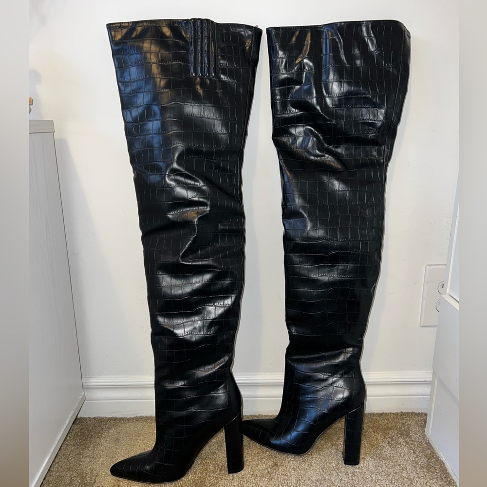 Pretty Little Thing Thigh High Boots
